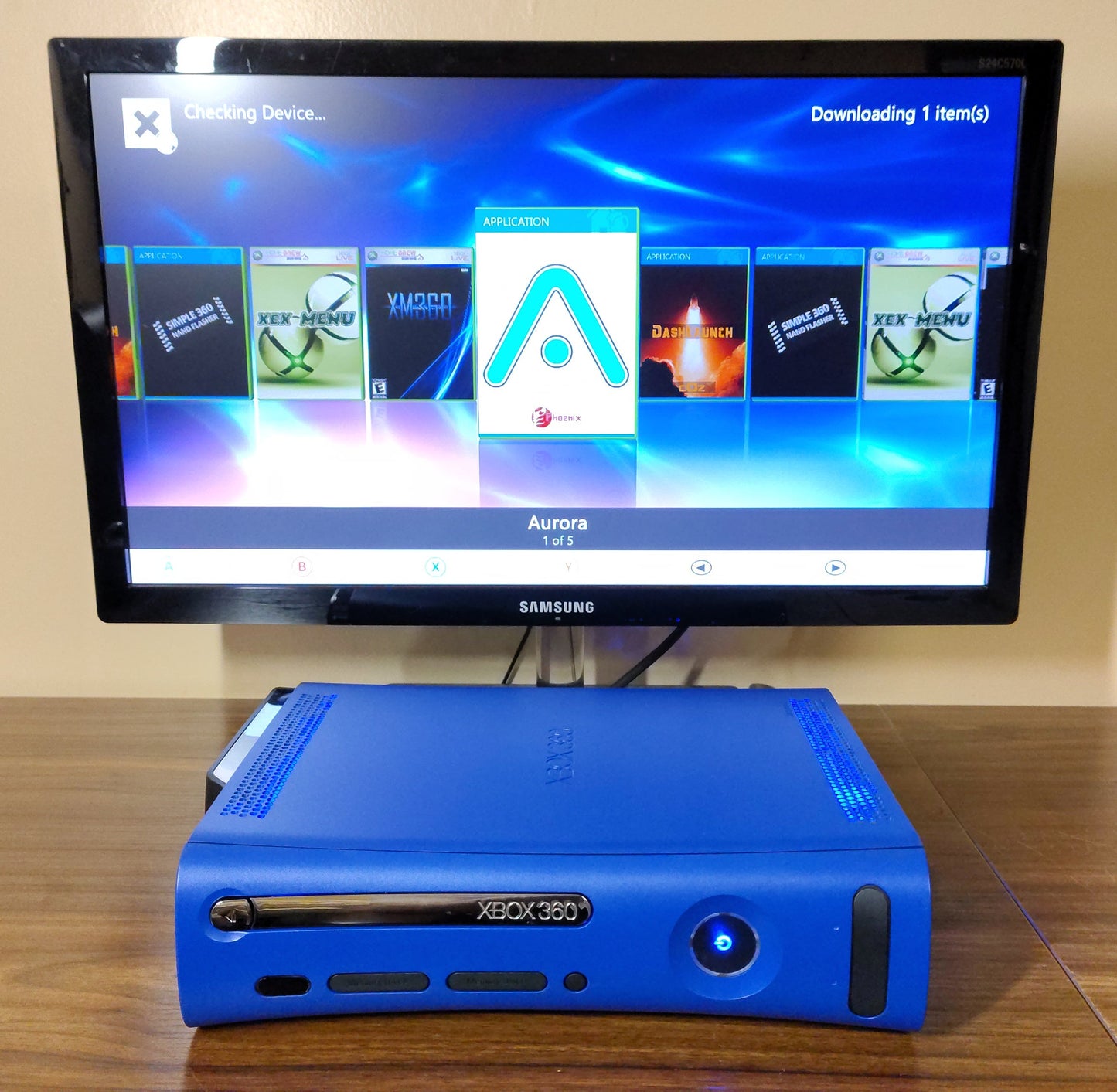500GB RGH Jasper Xbox 360 w/Power Supply | Custom Shell | FLASHED.