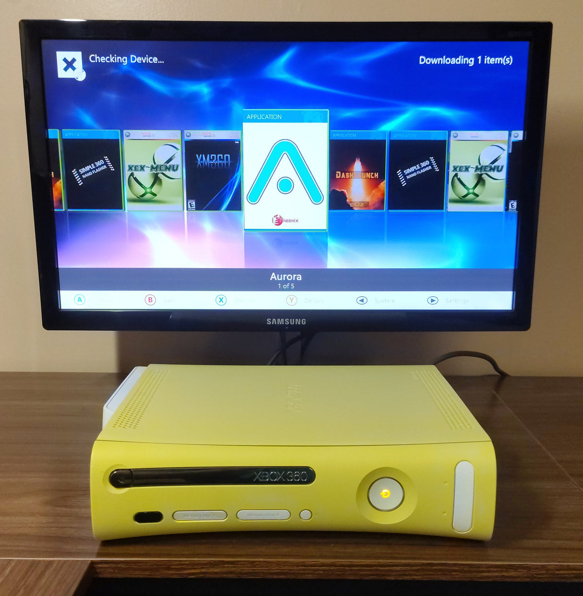 500GB RGH Xbox 360 Xenon Model w/AV Cable | Custom Shell | Console Only