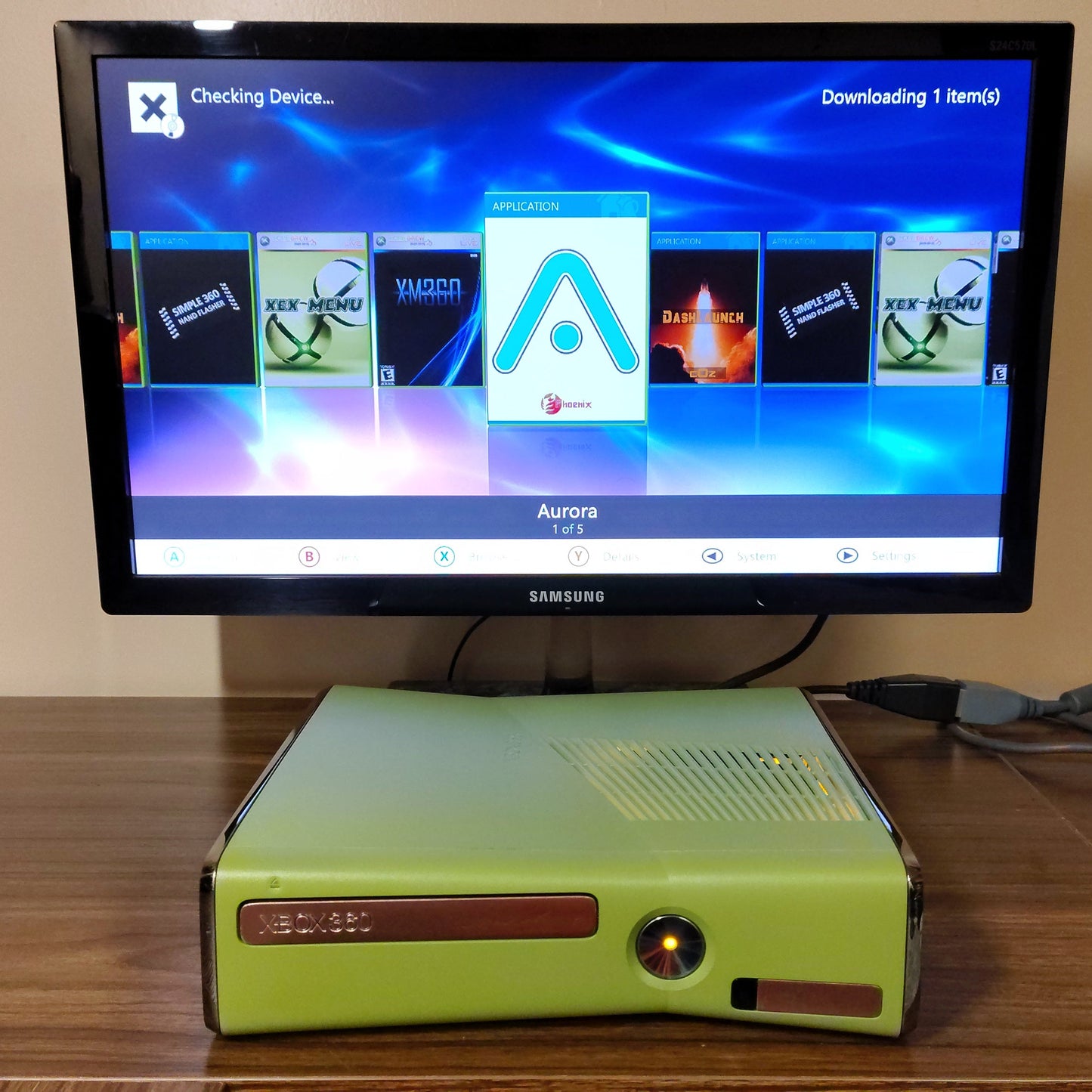 250GB RGH Xbox 360 Slim Trinity w/Power Supply | Custom Shell